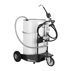 Samoa 376610400 Ölanlage - mobil - Druckluftpumpe - Fahrwagen - für 200 Liter