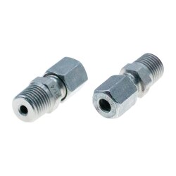 Delimon Gerade Einschraubverschraubung 734420623 - Ø 6 mm auf  R 1/4" - Bauform: L - Material: Stahl