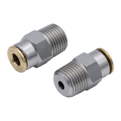 Delimon Gerade Einschraubverschraubung 73449V029 - Ø 4 mm auf  R1/8 kegelig - Bauform: L - Material: Messing