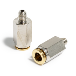 Delimon Gerade Einschraubverschraubung 73449V032 - Ø 6 mm auf  M6x1 kegelig - Bauform: L - Material: Messing