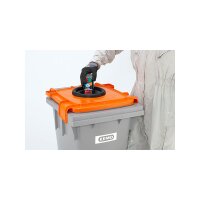 11346 - CEMO Spraydosen-Sammelbeh&auml;lter - f&uuml;r bis zu 150 kg - fahrbar - Deckel mit Gummidichtung