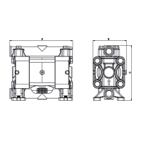 P7 ATEX Zone 2 - Druckluftmembranpumpe - PP Gehäuse - 7 l/min Förderleistung - 2 mm Feststoffe - PTFE Kugeln