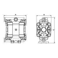P18 ATEX Zone 1 - Druckluftmembranpumpe - Edelstahl Gehäuse - 20 l/min Förderleistung - 2,5 mm Feststoffe - PTFE O-Ringe