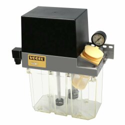 SKF Vogel Einleitungspumpe 122 045 301 - für Öl - 230 Volt - 3 Liter - 0,2 l/min - Zeitsteuerung IG38-30 - mit Füllstandsschalter - mit Druckschalter - ohne Manometer - Kelverschraubung - 1 Rechteckstecker