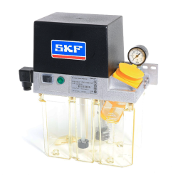 SKF Vogel Einleitungspumpe 122 145 317 - für Öl - 230 Volt - 3 Liter - 0,2 l/min - Ungesteuert mit Klemmleiste und Drucktaster - mit Füllstandsschalter - mit Druckschalter - mit Manometer - Kabelverschraubung - 1 Rechteckstecker