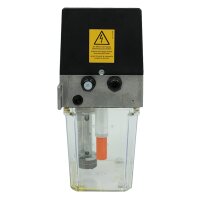 SKF Vogel Einleitungspumpe MKF1-K2-10023 - für Fließfett - 230 Volt - 1,8 Liter - 0,1 l/min - ohne Steuerung - ohne Füllstandsschalter - ohne Druckschalter - mit Manometer - mit Kunststoffbehälter - 1 Stopfen - 1 Kabelverschraubung