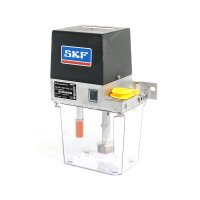 SKF Vogel Einleitungspumpe MKF1-KW2-10001 - für Fließfett - 230 Volt - 1,8 Liter - 0,1 l/min - ohne Steuerung - mit Füllstandsschalter - mit Druckschalter - ohne Manometer - mit Kunststoffbehälter