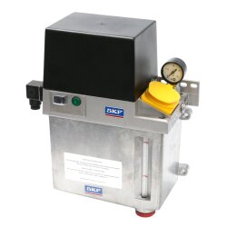 SKF Vogel Einleitungspumpe MKU2-BW3-10004 - für Öl - 230 Volt - 3 Liter - 0,2 l/min - Ungesteuert mit Klemmleiste und Drucktaster - mit Füllstandsschalter - mit Druckschalter - mit Manometer - Kabelverschraubung - 1 Rechteckstecker