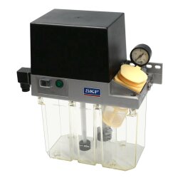 SKF Vogel Einleitungspumpe MKU2-KW3-13003 - für Öl - 230 Volt - 3 Liter - 0,2 l/min - Zeit-/Taktsteuerung IGZ36-20-S6 - mit Füllstandsschalter - mit Druckschalter - mit Manometer - Kabelverschraubung - 1 Rechteckstecker