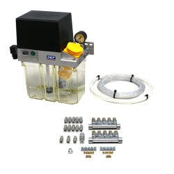SKF Öl-Einleitungs-Komplettsystem - MKU2 - 3.0 Liter - 230 Volt - ohne Steuerung - 10 Schmierstellen - Ø 4 mm auf M6x1