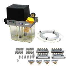 SKF Öl-Einleitungs-Komplettsystem - MKU2 - 3.0 Liter - 230 Volt - ohne Steuerung - 20 Schmierstellen - Ø 4 mm auf M10x1