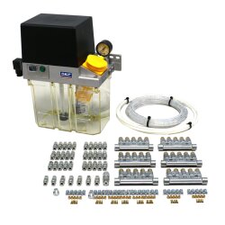 SKF Öl-Einleitungs-Komplettsystem - MKU2 - 3.0 Liter - 230 Volt - mit Steuerung - 30 Schmierstellen - Ø 4 mm auf M8x1