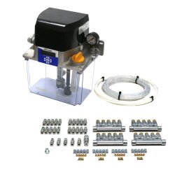Delimon Öl-Einleitungs-Komplettsystem - SFX3 - 3.0 Liter - 230 Volt - ohne Steuerung - 20 Schmierstellen - Ø 4 mm auf M8x1