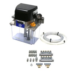 Delimon Öl-Einleitungs-Komplettsystem - SFX3 - 3.0 Liter - 230 Volt - mit Steuerung - 10 Schmierstellen - Ø 4 mm auf M8x1