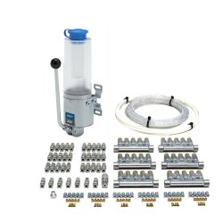 SKF Fliessfett-Einleitungs-Komplettsystem - MCP15-10A01X2-F10 - Für Fliessfett - Handpumpe - 30 Schmierstellen - Ø 4 mm auf M6x1