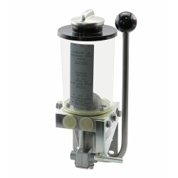 SKF Kolbenpumpe mit Behälter - 1,0 Liter - Förderung 15ccm - Druck 32 bar - Fließfett Klasse 000, 00