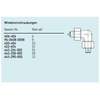 SKF Winkelverschraubung 90° - Für Rohr Ø 22 mm (d) - Stahl verzinkt - Bauform: L