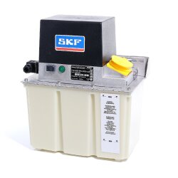 SKF Einleitungspumpe MKU2-KW6-20006 - für Öl - 230 Volt - 6 Liter - 0,2 l/min - ohne Steuerung - mit Füllstandsschalter - ohne Druckschalter - ohne Manometer - mit Kunststoffbehälte