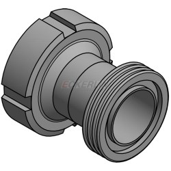 IBC Adapter - Edelstahl - S60x6 - Innengewinde - SMS DN 38 Gewinde