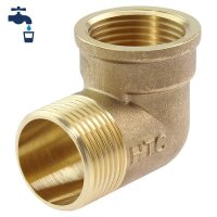 Winkel 90° - Messing - 1" Innen- auf...