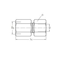 Lincoln Gerade Aufschraubverschraubung mit metrischem Gewinde - M10x1 (d3) - Für Rohr Ø 6 mm (d1) - Bauform: L