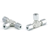 Lincoln T-Verschraubung - Für 3x Rohr Ø 16 mm (d) - Edelstahl - Bauform: S