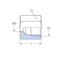 Lincoln Überwurfmutter - Für Rohr Ø 16 mm - M24x1,5 (d1) - Stahl - Bauform: S