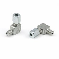 Lincoln Winkeleinschraubverschraubung 90° mit Whitworth-Rohrgewinde - R 1/4 keg (d1) auf Rohr Ø 10 mm (d) - Stahl - Bauform: L