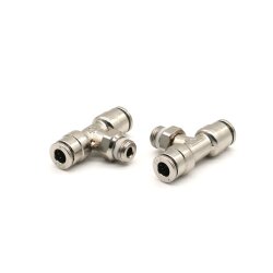 Lincoln T-Einschraubverschraubung - steckbar - für Rohr Ø 6 mm - G1/8 B - Material Messing - 350 bar