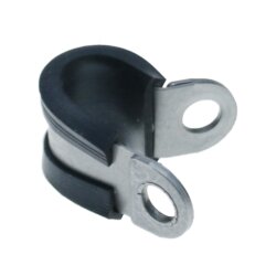 Lincoln Rohrschelle - D9 - für Befestigungsschraube M5 - Material V2A (Edelstahl) und Gummi