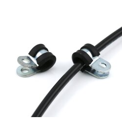 Lincoln Rohrschelle - D6 - für Befestigungsschraube M5 - Material Stahl und Gummi
