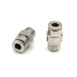 Lincoln Anschlussstück mit kegeligem Gewinde - steckbar - Ø 4 mm auf 1/8
