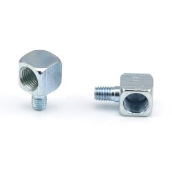 Lincoln Winkelstück 90° - R 1/8 keg (d) auf G 1/8 (d1) - 22,5 mm (L) - Stahl verzinkt