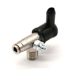 Lincoln Druckbegrenzungsventil SVTSV - 350 bar - R1/4 - Steckanschluss Ø 6 mm - mit Notschmiernippel linksseitig