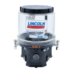 Lincoln Progressivpumpe P203_E-_4XLBO-606-24-A100F200-V11Z+ZUB. - 4 Liter - Fett - Leermeldung als Schließer - Befüllung von oben - 24 Volt - Steuerplatine V11 - Ohne Fettfüllung