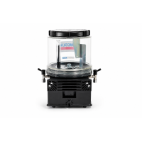 Lincoln Progressivpumpe P203_E-_4XLBO-606-24-A100F200-V13Z+ZUB. - 4 Liter - Fett - Leermeldung als Schließer - Befüllung von oben - 24 Volt - Steuerplatine V13 - Ohne Fettfüllung