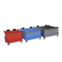 Mini-Klappbodenbehälter 3-fach stapelbar 0,37 m³ - max. 750 kg - Stahl - feuerverzinkt