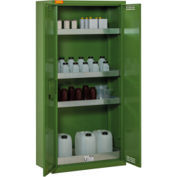 11393 - CEMO Pflanzenschutzmittel-Schrank 10/20 - 30l Bodenauffangwanne - 3x20l Wannenboden - RAL 6011