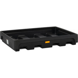 11468 - CEMO PE-Regalbodenwanne 18/405 - 405l Auffangvolumen - staplertaschen - für Fachmaß 180x110 cm