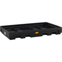 11469 - CEMO PE-Regalbodenwanne 22/520 - 520l Auffangvolumen - staplertaschen - für Fachmaß 220x110 cm