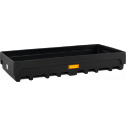 11470 - CEMO PE-Regalbodenwanne 27/1100 - 1100l Auffangvolumen - staplertaschen - für Fachmaß 270x110 cm