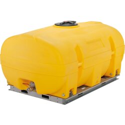 11511 - CEMO 3000l PE-Transportfass - 2" IG - für Wasser - kofferförmig - gelb - mit Schwallwand