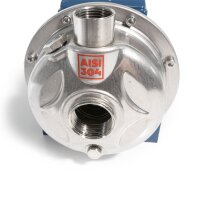 Kreiselpumpe - 230 Volt - 10 bis 90 l/min - 6 bar - 6,5 bis 15,5 Meter - 1 1/4" x 1" - aus Edelstahl AISI 304 - für sauberes Wasser