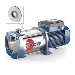 Mehrstufige Kreiselpumpe - 230 Volt - 20 bis 200 l/min - 10 bar - 17 bis 57 Meter - 1 1/4" x 1" - Laufrad: Noryl - für sauberes Wasser