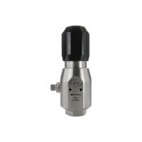 Materialdruckregler - Edelstahl - M16x1,5 IG f&uuml;r Manometer - Regelbereich: 110-250 bar