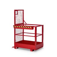 Arbeitskorb GSZ-Small - für 2 Personen - 300 kg Traglast - Farbton RAL 3000 - Feuerrot