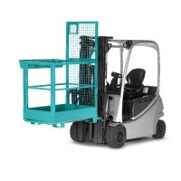 Arbeitskorb GSZ-Small - für 2 Personen - 300 kg Traglast - Farbton RAL 5018 - Türkis