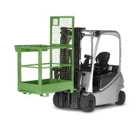 Arbeitskorb GSZ-Small - für 2 Personen - 300 kg Traglast - Farbton RAL 6011 - Resedagrün