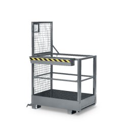 Arbeitskorb GSZ-Small - für 2 Personen - 300 kg Traglast - Farbton RAL 7005 - Mausgrau