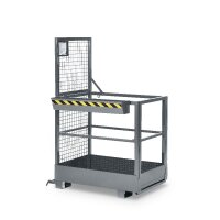 Arbeitskorb GSZ-Small - für 2 Personen - 300 kg Traglast - Farbton RAL 7005 - Mausgrau